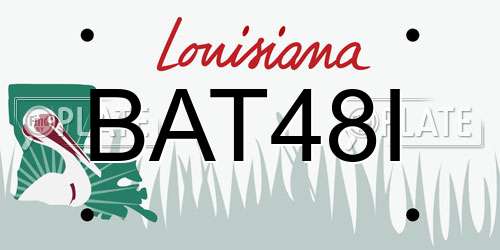 BAT48I Louisiana License Plate
