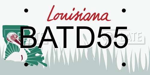 BATD55 Louisiana License Plate