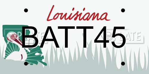 BATT45 Louisiana License Plate