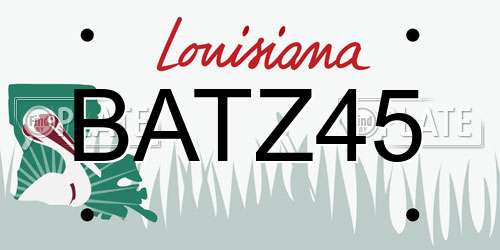 BATZ45 Louisiana License Plate