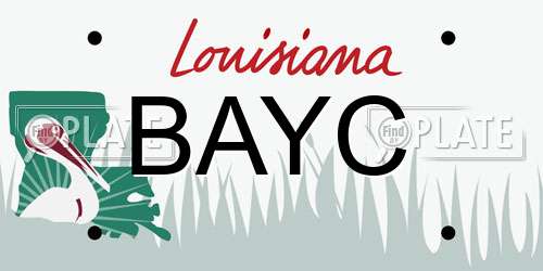 BAYC Louisiana License Plate