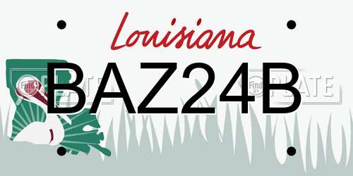 BAZ24B Louisiana License Plate