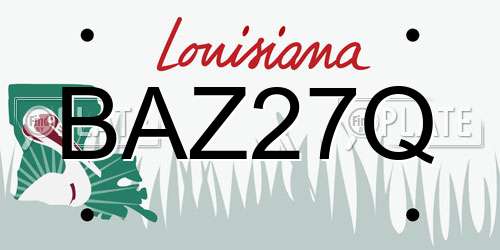 BAZ27Q Louisiana License Plate