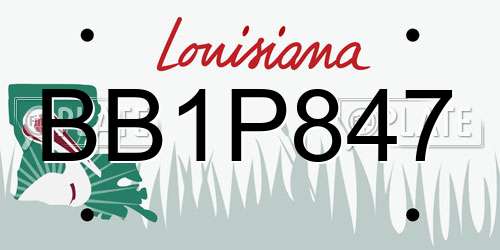 BB1P847 Louisiana License Plate