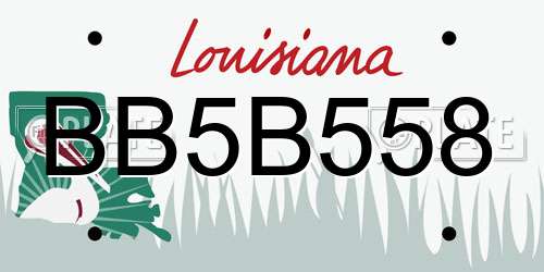 BB5B558 Louisiana License Plate