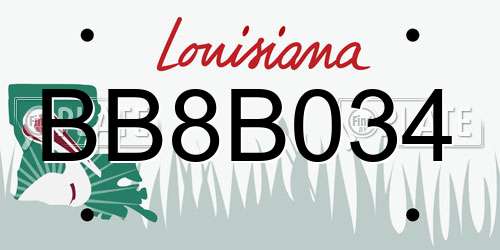 BB8B034 Louisiana License Plate