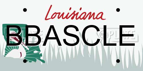 BBASCLE Louisiana License Plate