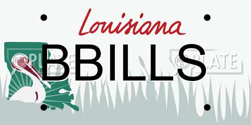 BBILLS Louisiana License Plate