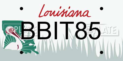 BBIT85 Louisiana License Plate