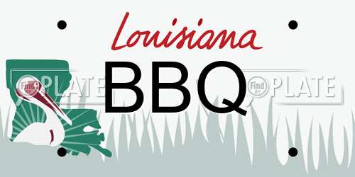 BBQ Louisiana License Plate