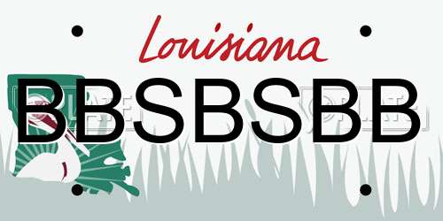 BBSBSBB Louisiana License Plate