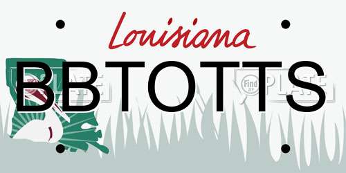 BBTOTTS Louisiana License Plate