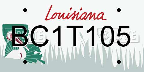BC1T105 Louisiana License Plate