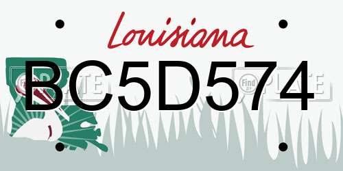 BC5D574 Louisiana License Plate