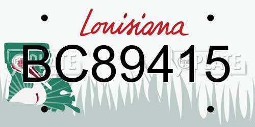 BC89415 Louisiana License Plate
