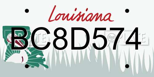 BC8D574 Louisiana License Plate