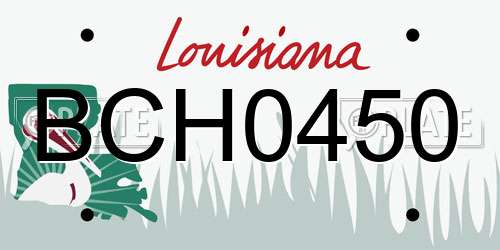 BCH0450 Louisiana License Plate