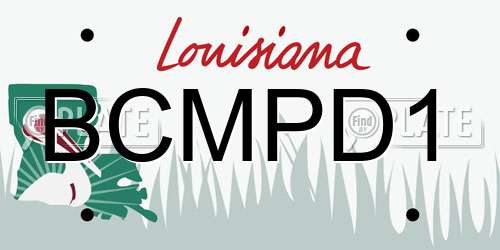 BCMPD1 Louisiana License Plate