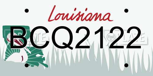 BCQ2122 Louisiana License Plate