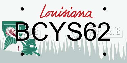 BCYS62 Louisiana License Plate