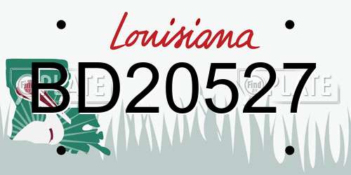 BD20527 Louisiana License Plate