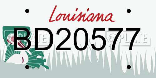 BD20577 Louisiana License Plate