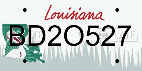 BD2O527 Louisiana License Plate