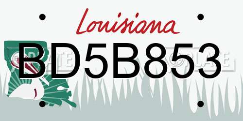 BD5B853 Louisiana License Plate