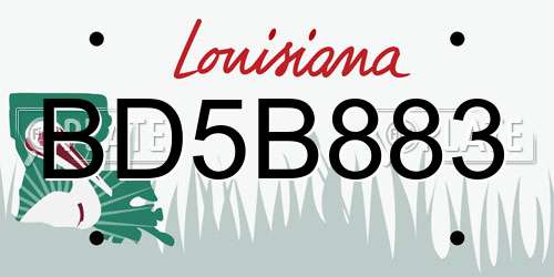 BD5B883 Louisiana License Plate