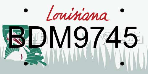 BDM9745 Louisiana License Plate