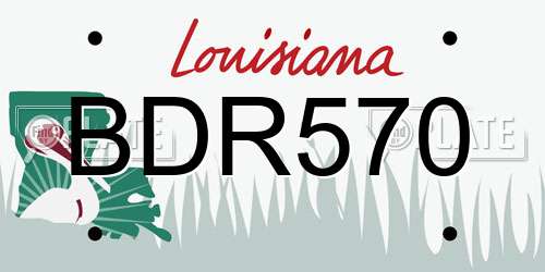 BDR570 Louisiana License Plate