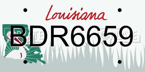BDR6659 Louisiana License Plate