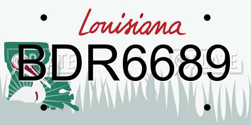 BDR6689 Louisiana License Plate
