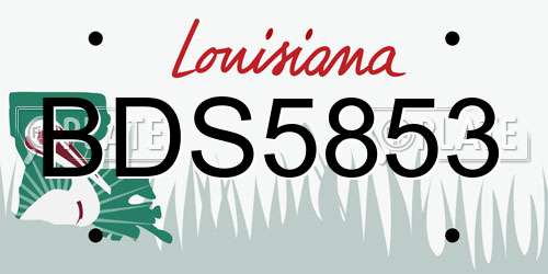 BDS5853 Louisiana License Plate