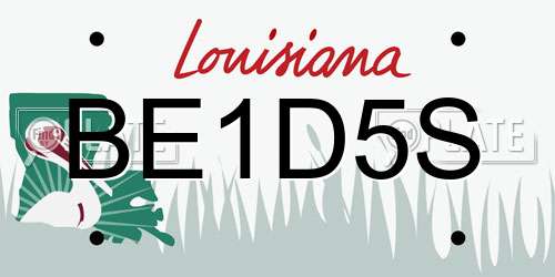 BE1D5S Louisiana License Plate
