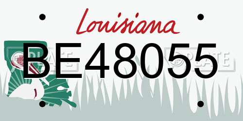 BE48055 Louisiana License Plate
