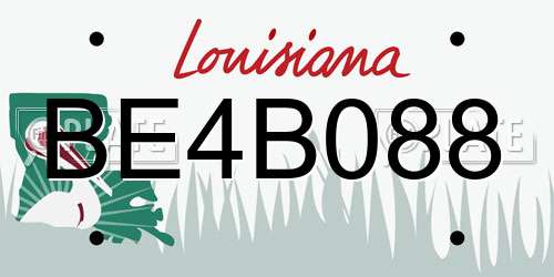 BE4B088 Louisiana License Plate