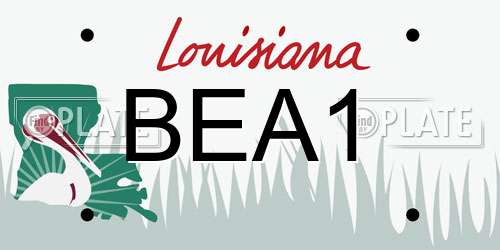 BEA1 Louisiana License Plate