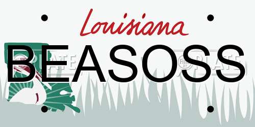 BEASOSS Louisiana License Plate