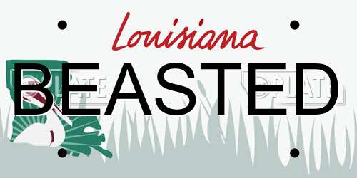 BEASTED Louisiana License Plate