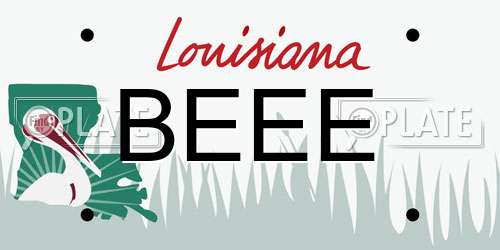 BEEE Louisiana License Plate