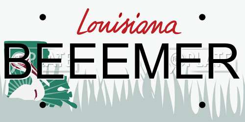 BEEEMER Louisiana License Plate