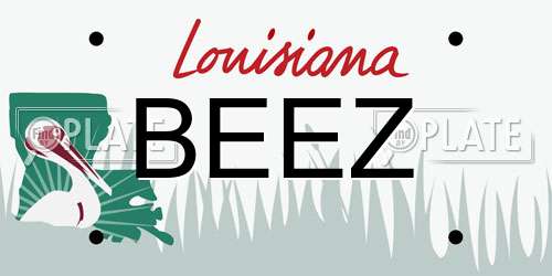BEEZ Louisiana License Plate