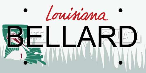 BELLARD Louisiana License Plate