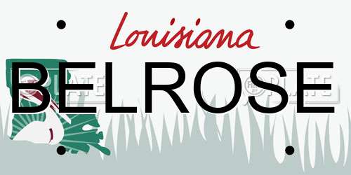 BELROSE Louisiana License Plate