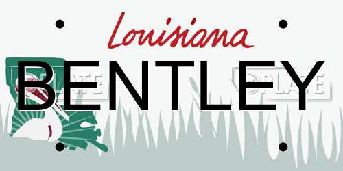 BENTLEY Louisiana License Plate