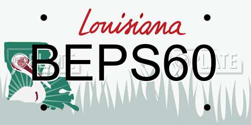 BEPS60 Louisiana License Plate