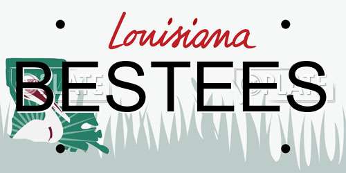 BESTEES Louisiana License Plate