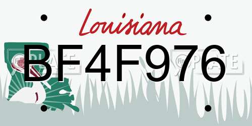 BF4F976 Louisiana License Plate