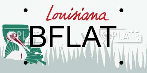 BFLAT Louisiana License Plate